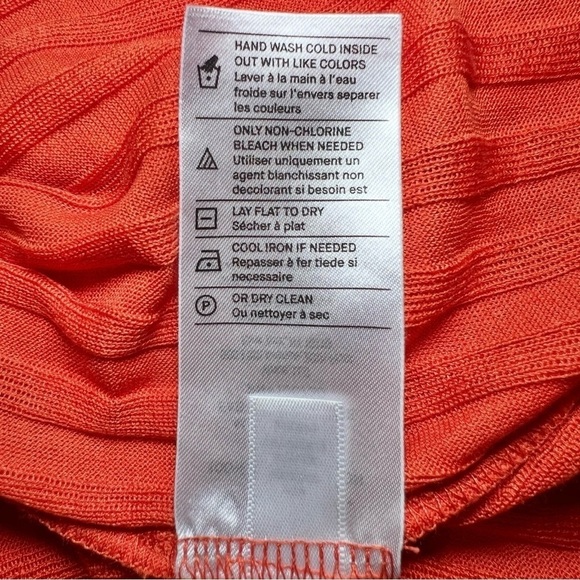 Vince Wide Rib Square Neck Tank in Burnt Orange - Picture 7 of 7